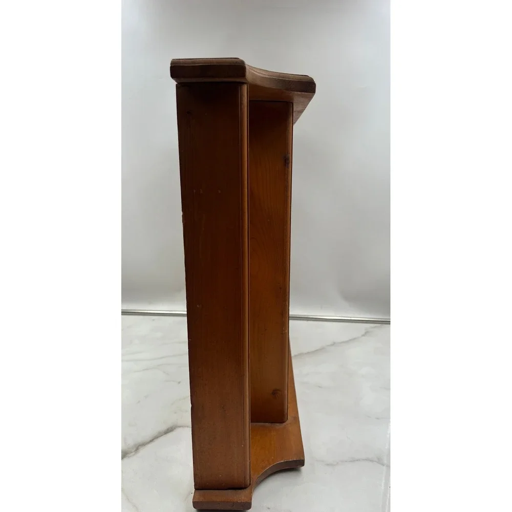 Vintage Wooden Wall Hanging Display Shelf Shadow Box Multi Compartment Brown